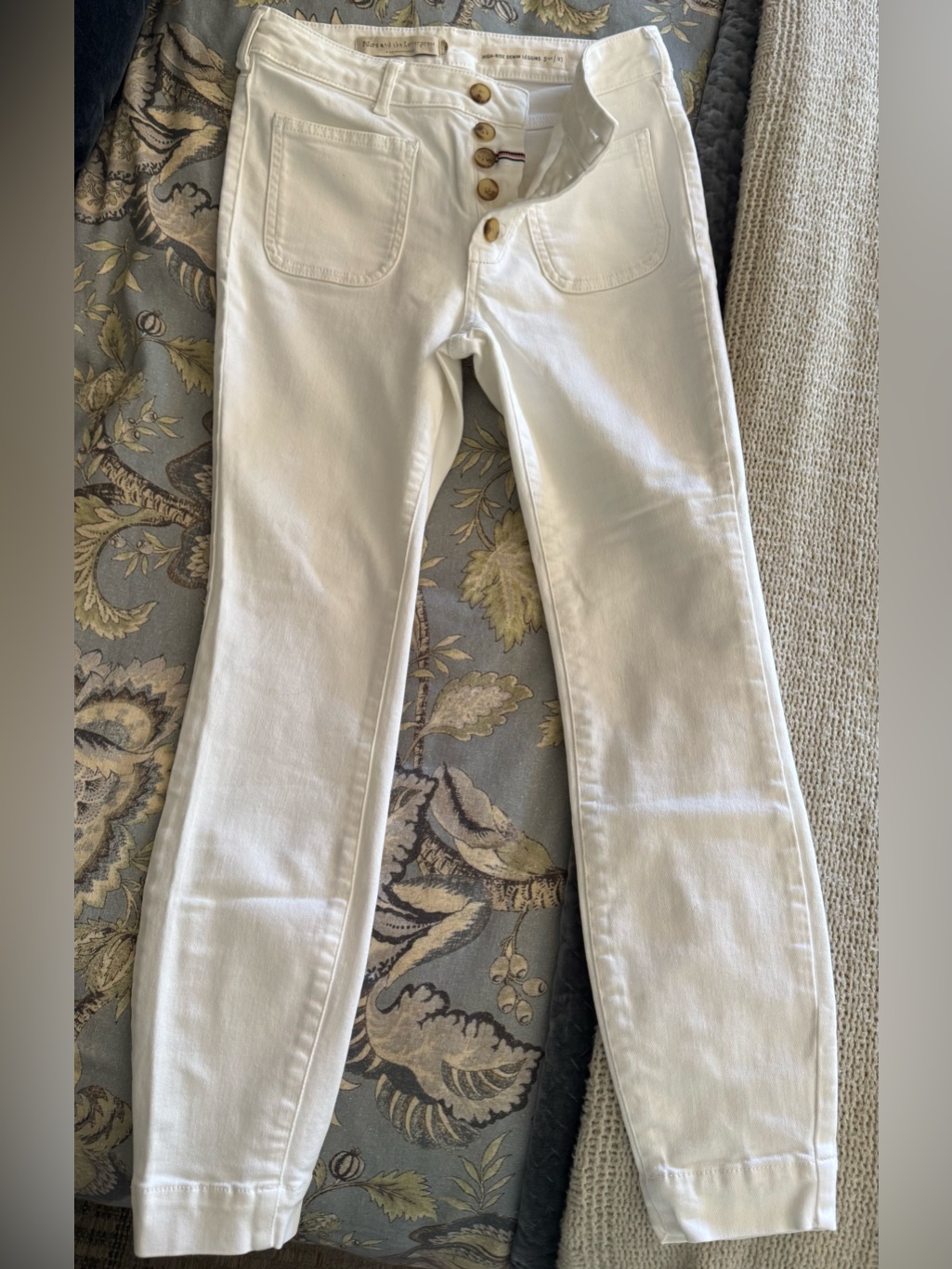 Anthropologie Pilcro And The Letterpress White High Rise Denim Legging 27